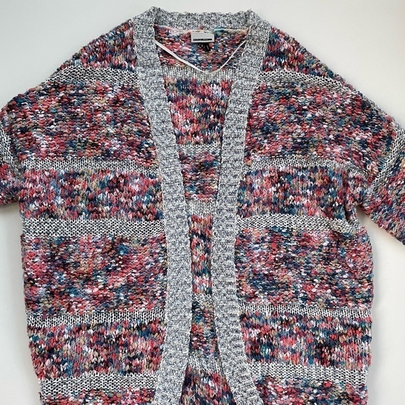 Anthropologie Noisy May Rainbow Multicolor Knitted Cardigan Size Small - Picture 5 of 10